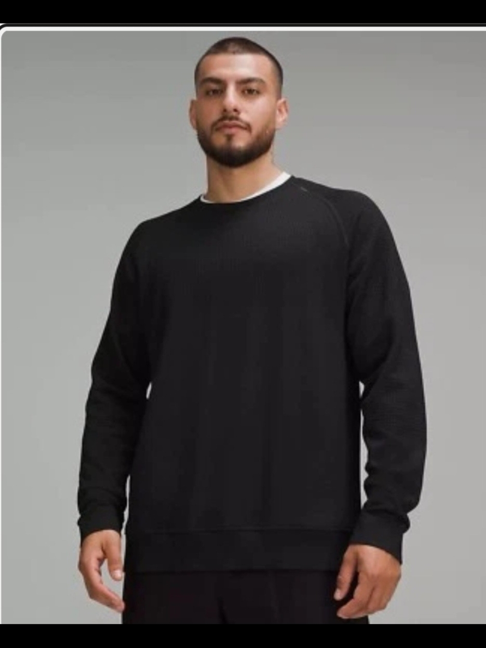 lululemon athletica Men's Black Crewneck Pullover